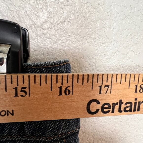 Banana Republic Double Button Wide Leg Boot Cut Women's Blue Jeans Size 10 - Picture 14 of 16